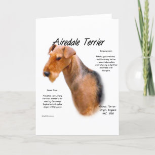Tarjeta Festiva Diseño de la historia de Airedale Terrier