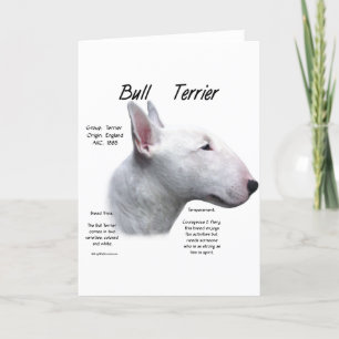 Tarjeta Festiva Diseño de la historia de Bull Terrier (qué)