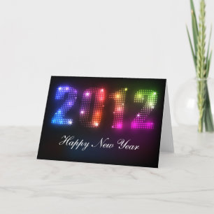 Tarjeta Festiva Diseño de las luces del arco iris de 2012 Años