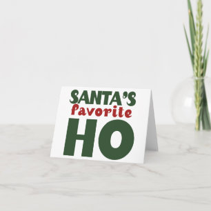 Tarjeta Festiva Diseño de navidades divertidos de la HO favorita d