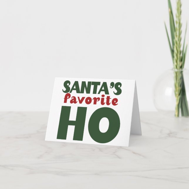 Tarjeta Festiva Diseño de navidades divertidos de la HO favorita d (Anverso)