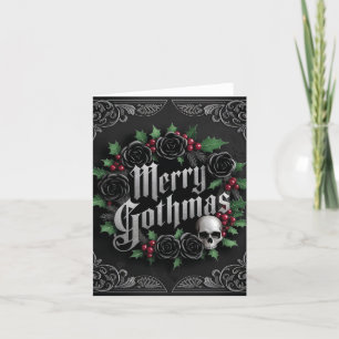 Tarjeta Festiva Diseño de Navidades góticos victorianos - Eleganci