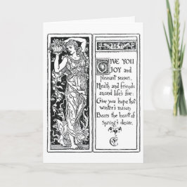 Tarjeta Festiva Diseño de navidades por Walter Crane