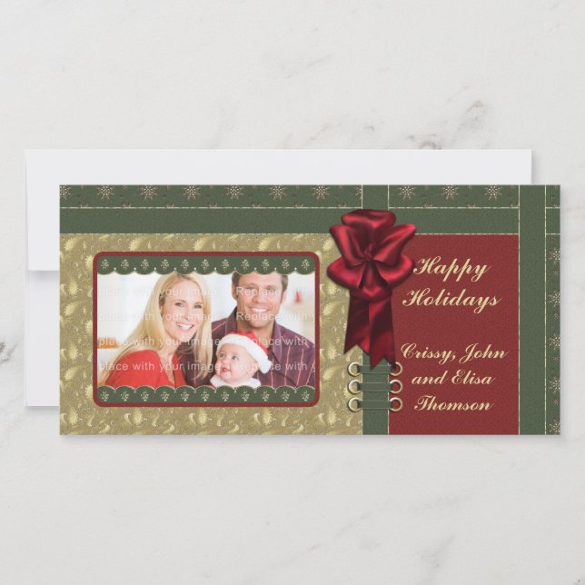 Tarjeta Festiva Diseño de Navidades tradicionales (Anverso)