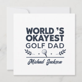 Tarjeta Festiva Diseño de nombre personalizado para el papá golfis