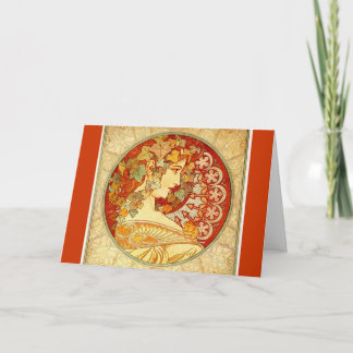 Tarjeta Festiva Diseño de Nouveau del arte