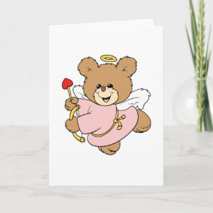 Tarjeta Festiva diseño de oso de peluche valentino lindo
