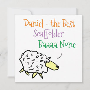 Tarjeta Festiva Diseño de oveja para una carpeta de Scaffolder