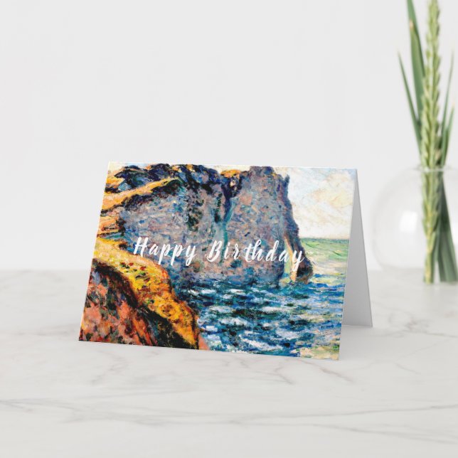 TARJETA FESTIVA DISEÑO DE PINTURA CLÁSICA CLAUDE MONET (Anverso)