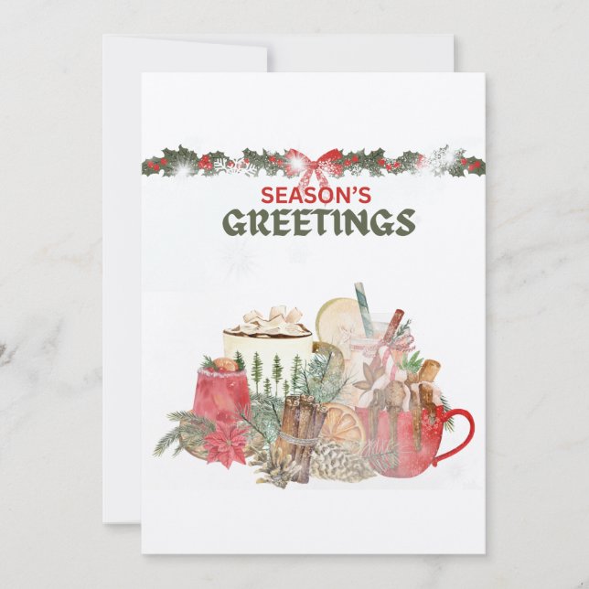 Tarjeta Festiva Diseño de saludos de temporada (Anverso)