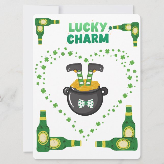 TARJETA FESTIVA DISEÑO DE SAN PATRICIO (Anverso)