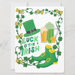 TARJETA FESTIVA DISEÑO DE SAN PATRICIO