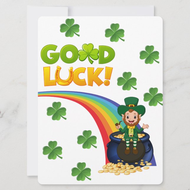 TARJETA FESTIVA DISEÑO DE SAN PATRICIO  (Anverso)