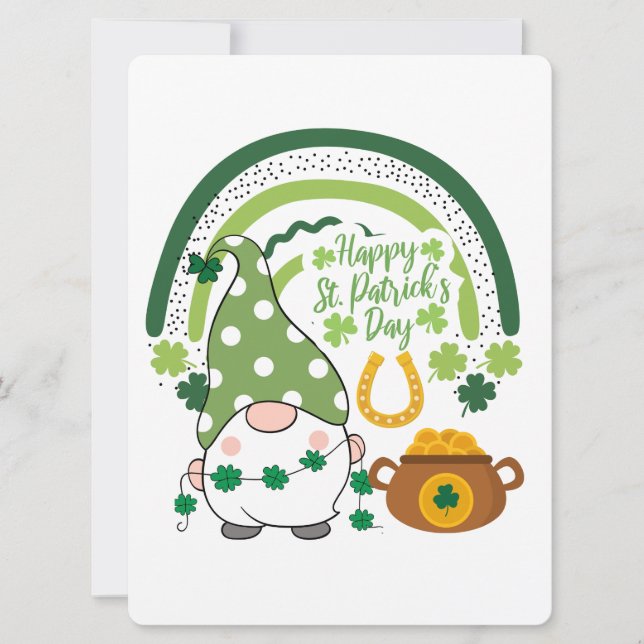 TARJETA FESTIVA DISEÑO DE SAN PATRICIO (Anverso)