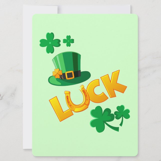 TARJETA FESTIVA DISEÑO DE ST PATRICK (Anverso)