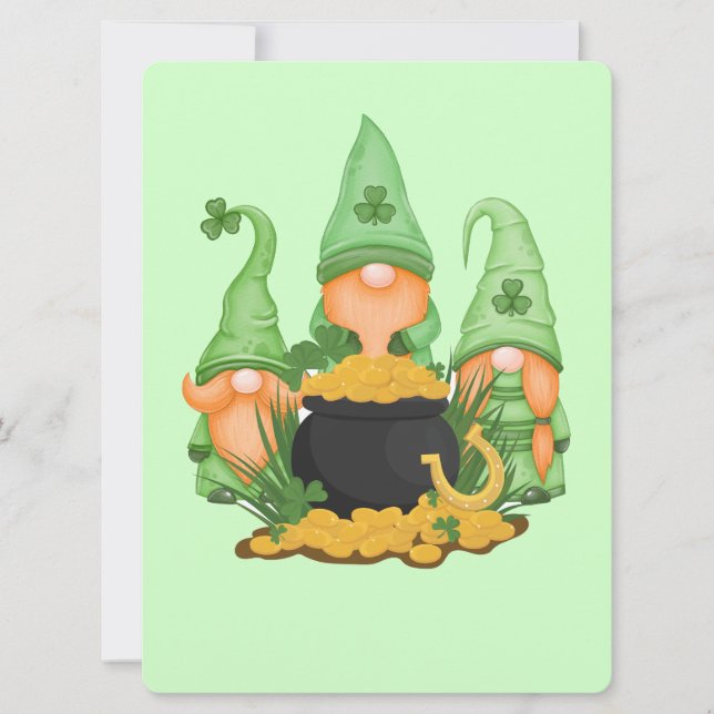 TARJETA FESTIVA DISEÑO DE ST PATRICK (Anverso)