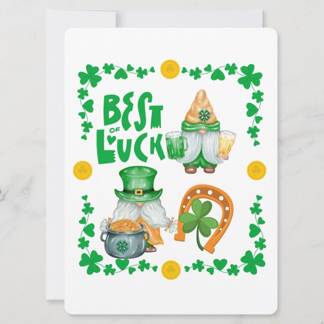 TARJETA FESTIVA DISEÑO DE ST PATRICK (Anverso)