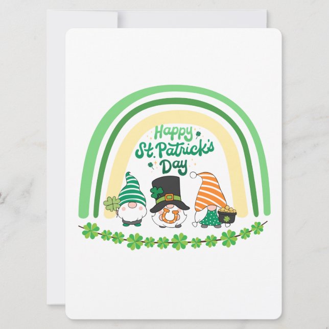TARJETA FESTIVA DISEÑO DE ST PATRICK (Anverso)