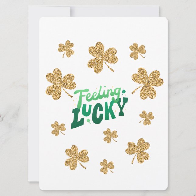 TARJETA FESTIVA DISEÑO DE ST PATRICK (Anverso)