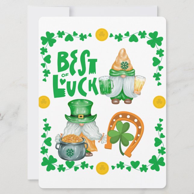 TARJETA FESTIVA DISEÑO DE ST PATRICK (Anverso)