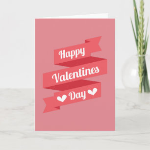 Tarjeta Festiva Diseño de texto de Cute Happy Valentines Day