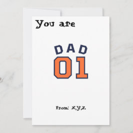 Tarjeta Festiva Diseño de texto negrita de número uno