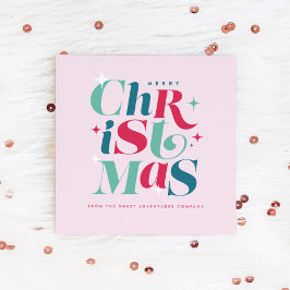 Tarjeta Festiva Diseño de tipografía para Navidades modernos