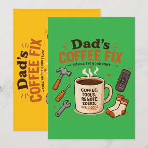 Tarjeta Festiva Diseño de vida relajante para el café de papá