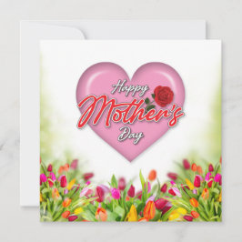 Tarjeta Festiva Diseño del Día de la Madre con mucha elegancia