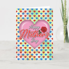 Tarjeta Festiva Diseño del Día de la Madre con mucha elegancia