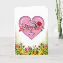 Tarjeta Festiva Diseño del Día de la Madre con mucha elegancia