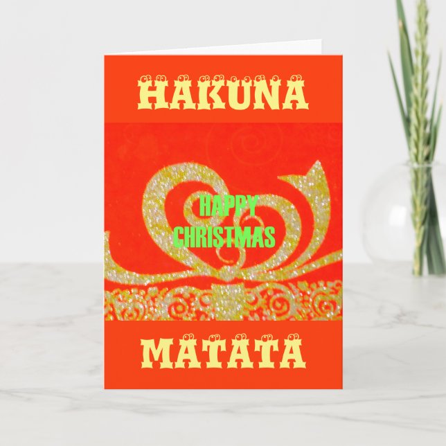 Tarjeta Festiva Diseño del patrón de texto rojo del Purpurina navi (Anverso)