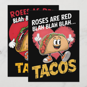 Tarjeta Festiva Diseño divertido de camiseta de taco para amantes