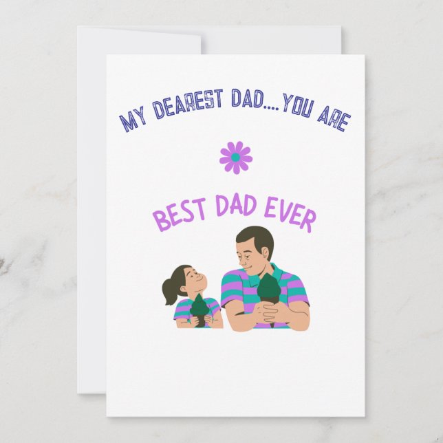 Tarjeta Festiva Diseño divertido de helado para padre e hija (Anverso)