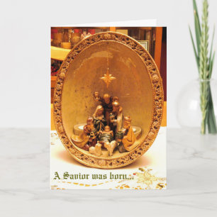 Tarjeta Festiva Diseño elegante w/Verse de la escena de la
