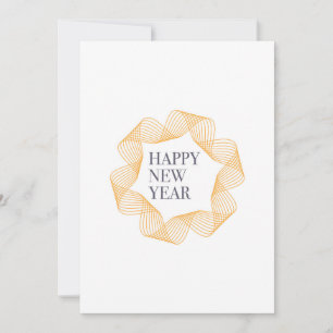 Tarjeta Festiva Diseño elegante y simple de "Feliz Año Nuevo"