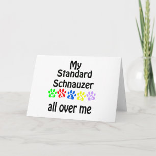 Tarjeta Festiva Diseño estándar de Walks Schnauzer