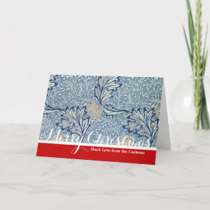 Tarjeta Festiva Diseño floral de flores William Morris Apple