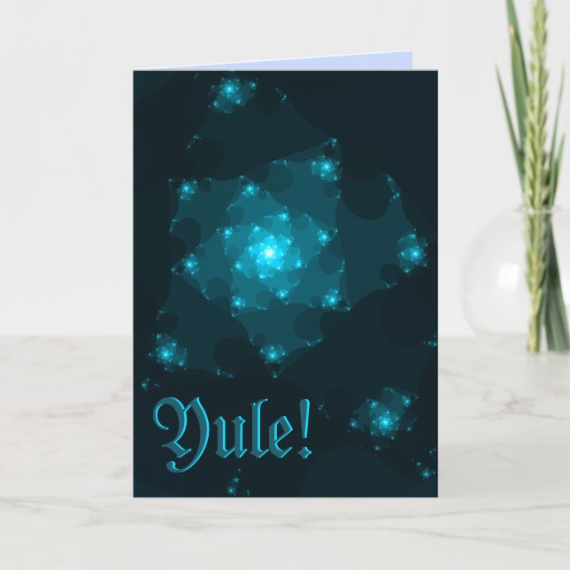 Tarjeta Festiva Diseño fractal. (Anverso)