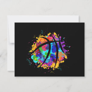 Tarjeta Festiva Diseño Gráfico de Baloncesto Vintage Baloncesto Co