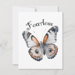Tarjeta Festiva Diseño gráfico de color mariposa sin miedo, miedo