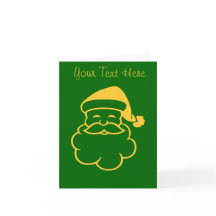 diseño gráfico de santa dorada verde