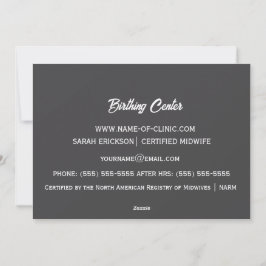 Tarjeta Festiva Diseño Mínimo de Atención Neonatal de Doula de Nac