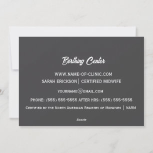 Tarjeta Festiva Diseño Mínimo de Atención Neonatal de Doula de Nac