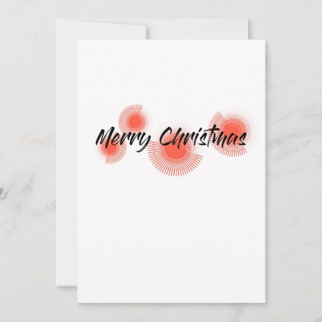 Tarjeta Festiva Diseño moderno, alegre y lúdico "Feliz Navidad" (Anverso)