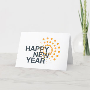 Tarjeta Festiva Diseño moderno, simple y urbano de "Feliz Año Nuev