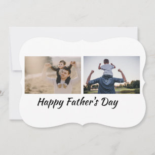 Tarjeta Festiva diseño personalizado y feliz Día del Padre de dos 