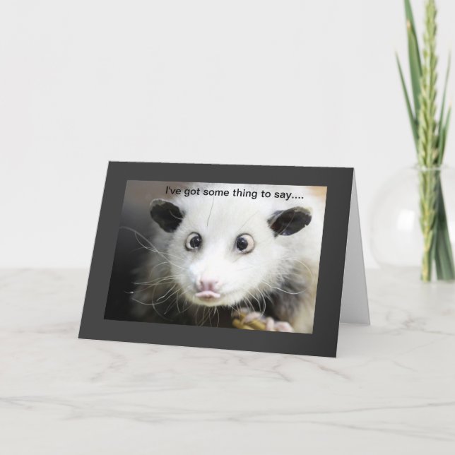 Tarjeta Festiva Diseño Possum (Anverso)