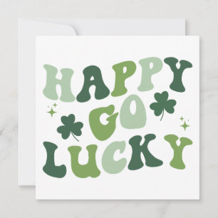 Tarjeta Festiva Diseño Retro Feliz Afortunado PNG SVG Archivo de C