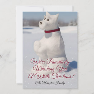 Tarjeta Festiva Diseño Snow Snowdog